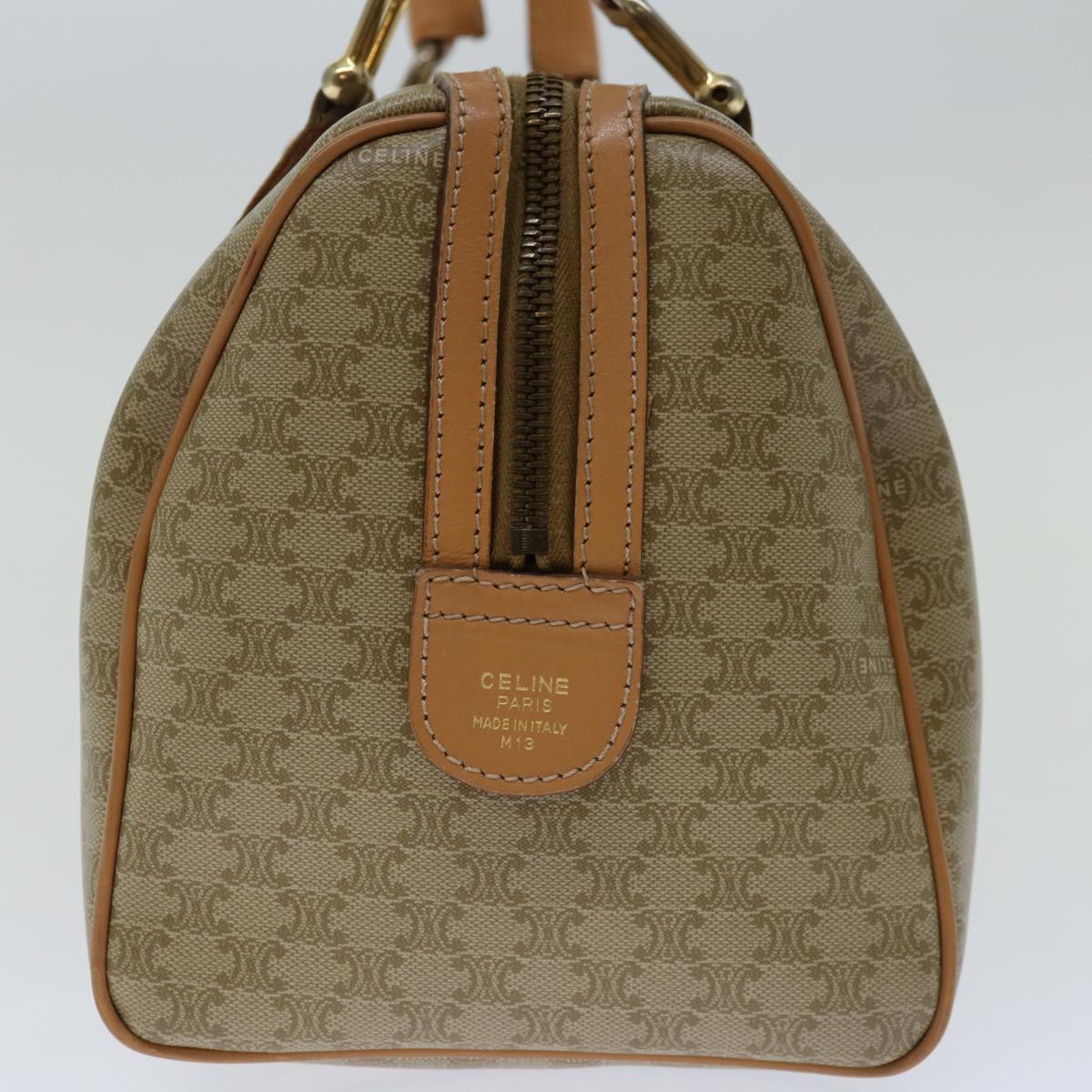 CELINE Macadam Canvas Hand Bag Beige  68570