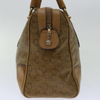 CELINE C Macadam Canvas Hand Bag Beige Auth 68571