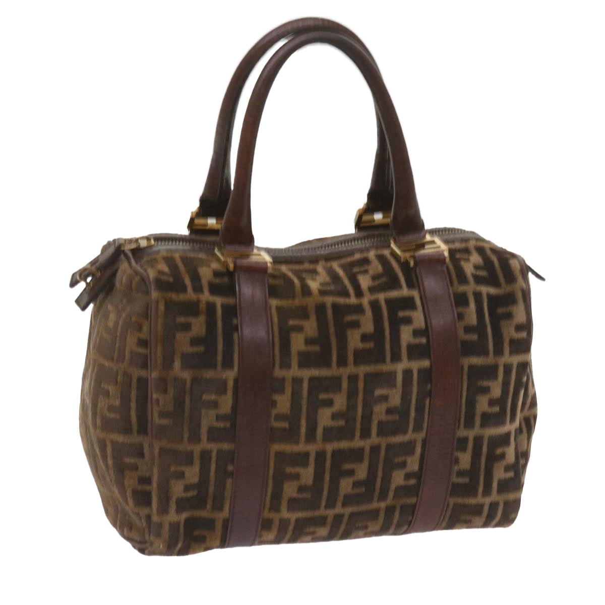 FENDI Zucca Canvas Hand Bag Brown68574