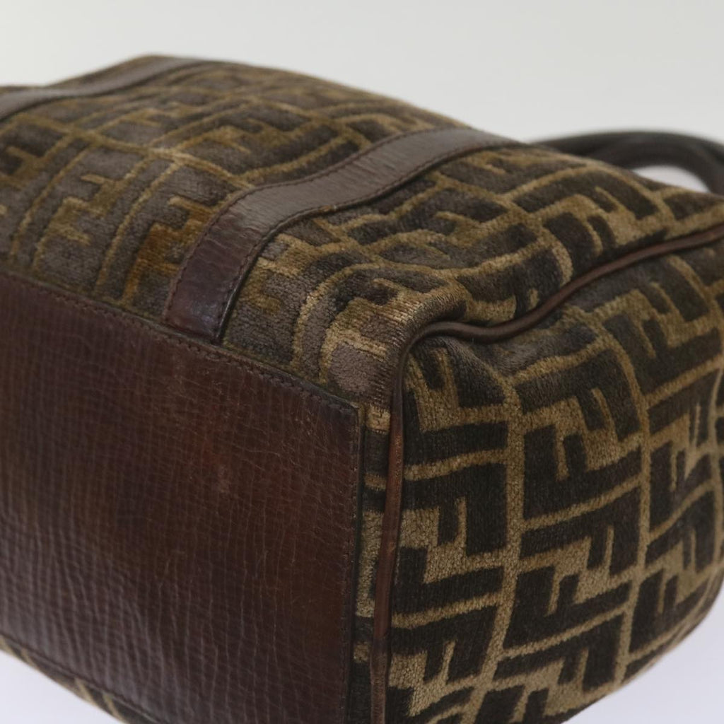 FENDI Zucca Canvas Hand Bag Brown68574