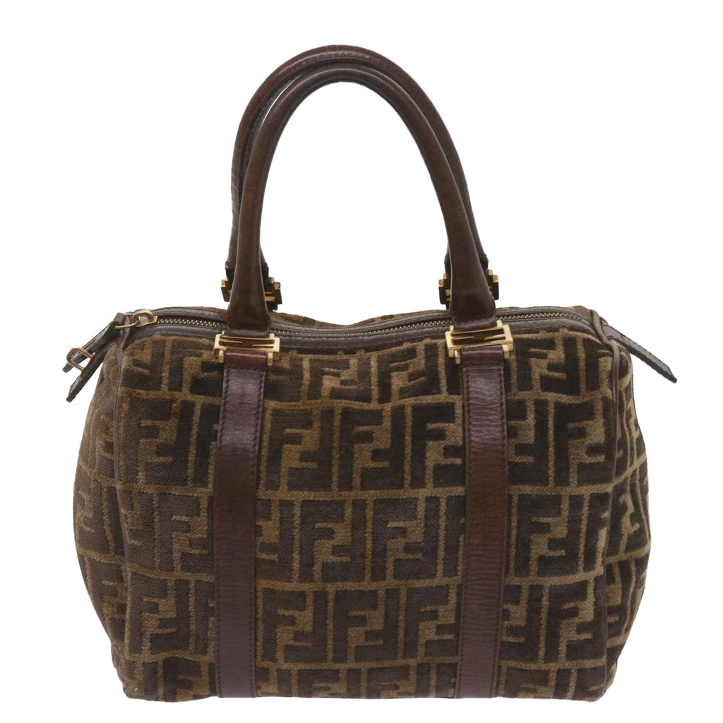 FENDI Zucca Canvas Hand Bag Brown68574