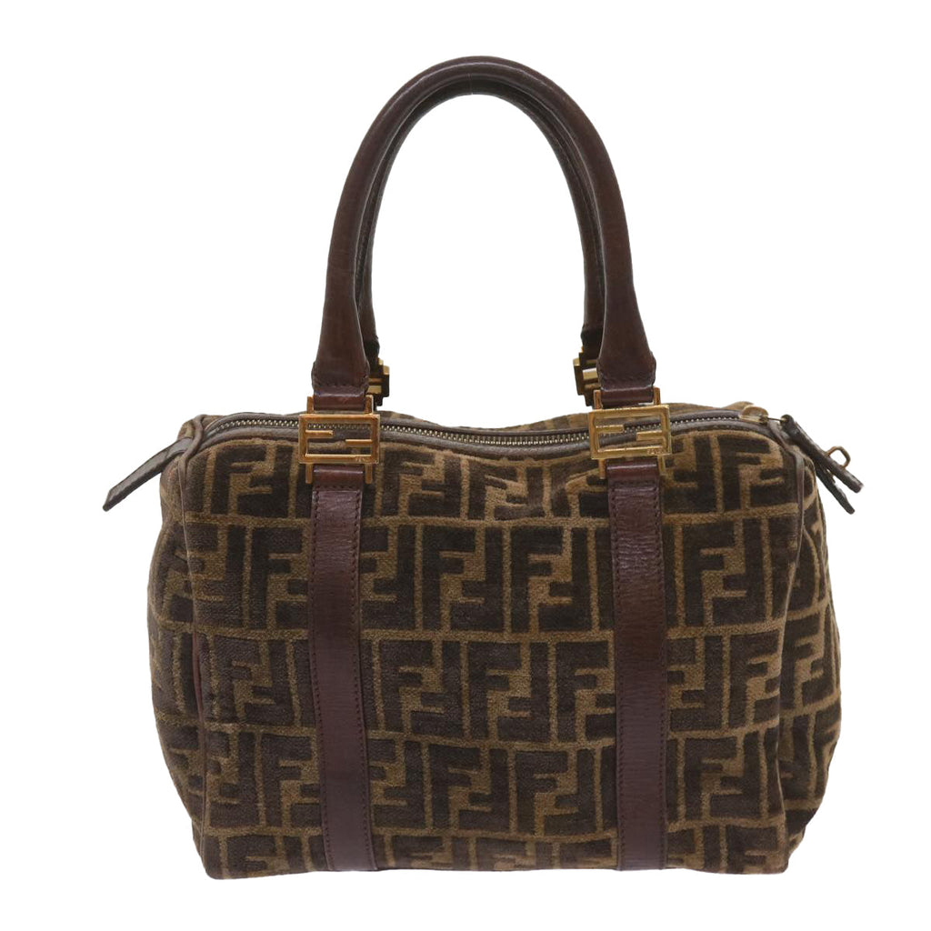 FENDI Zucca Canvas Hand Bag Brown68574