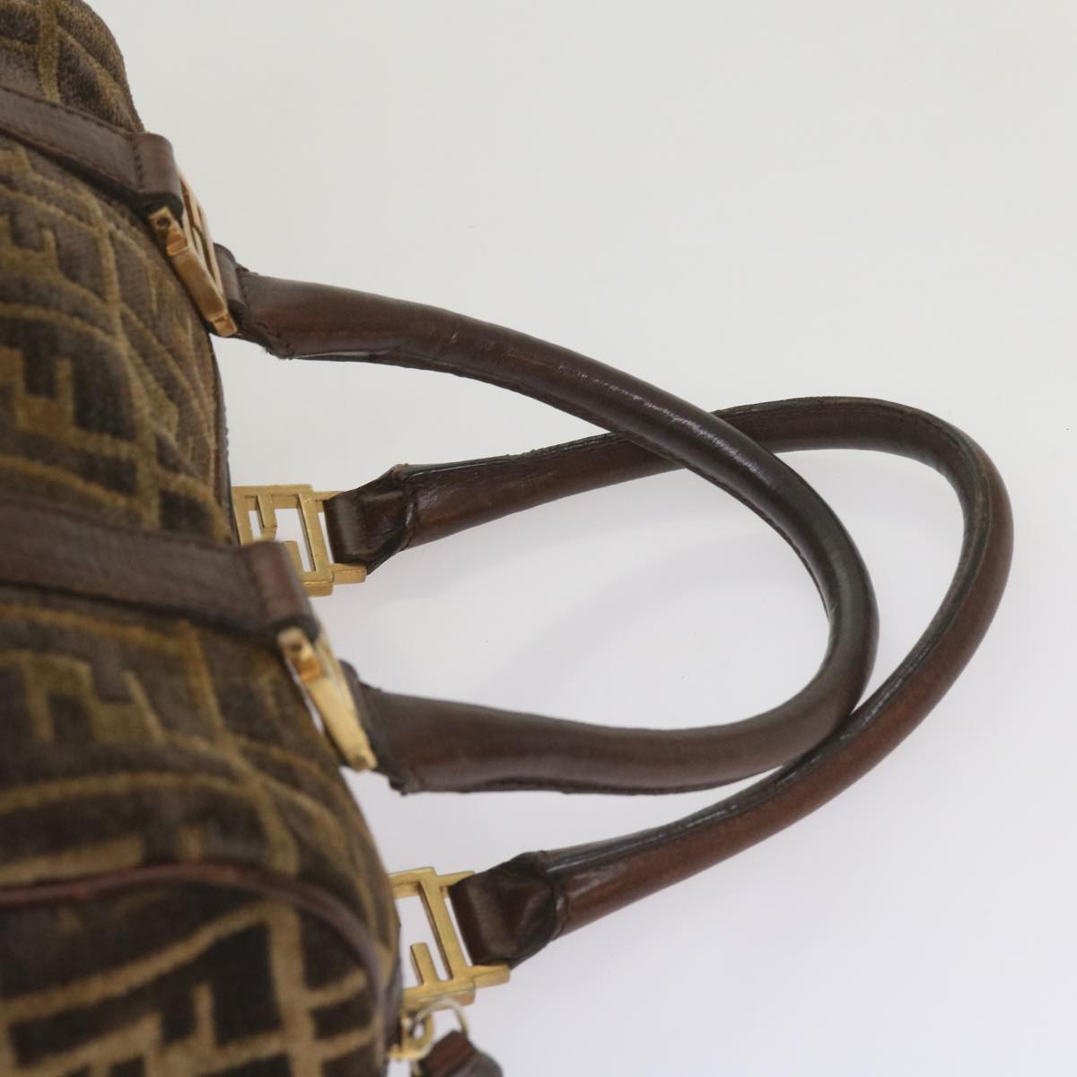 FENDI Zucca Canvas Hand Bag Brown68574