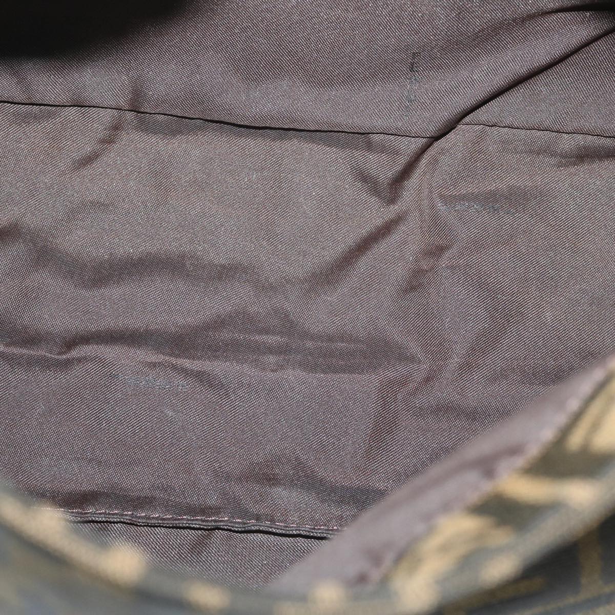 FENDI Zucca Canvas Mamma Baguette Shoulder Bag Black Brown68576A