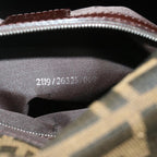 FENDI Zucca Canvas Mamma Baguette Shoulder Bag Black Brown68576A