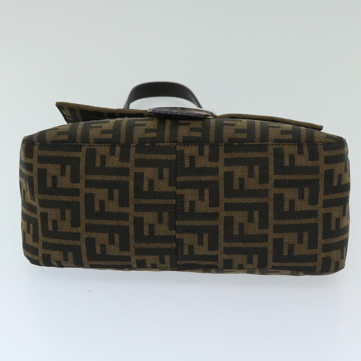 FENDI Zucca Canvas Mamma Baguette Shoulder Bag Black Brown68576A