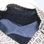 FENDI Zucchino Canvas Mamma Baguette Shoulder Bag Navy68577