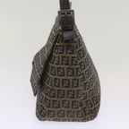 FENDI Zucchino Canvas Mamma Baguette Shoulder Bag Navy68577