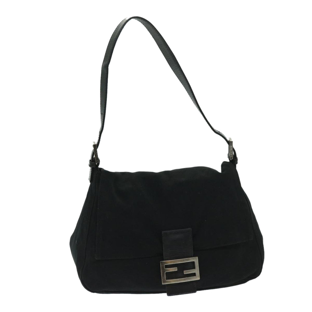 FENDI Mamma Baguette Shoulder Bag Nylon Black68579