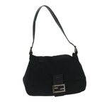FENDI Mamma Baguette Shoulder Bag Nylon Black68579