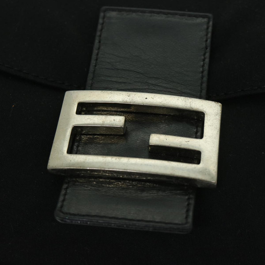FENDI Mamma Baguette Shoulder Bag Nylon Black68579