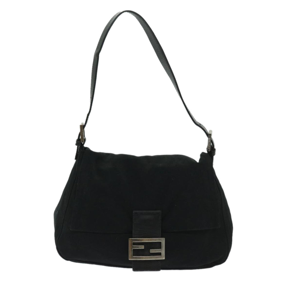 FENDI Mamma Baguette Shoulder Bag Nylon Black68579