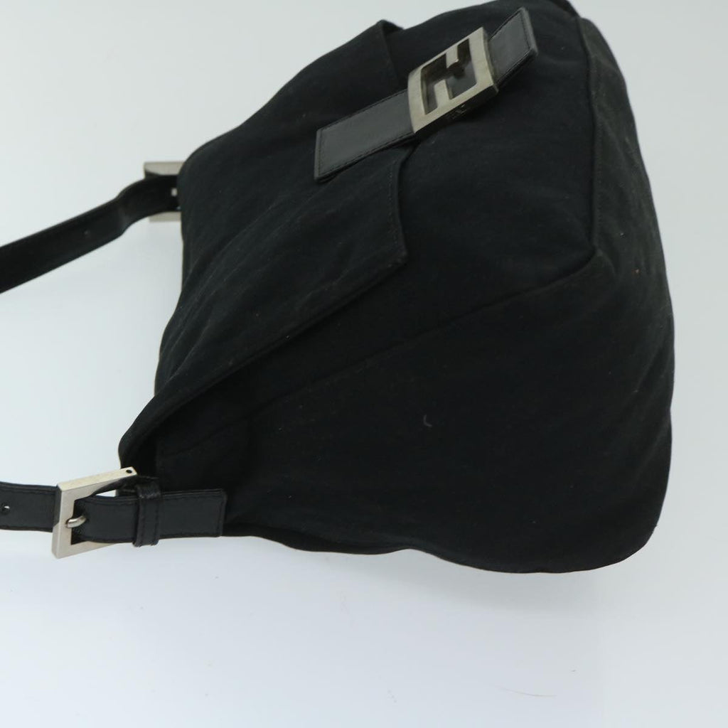 FENDI Mamma Baguette Shoulder Bag Nylon Black68579