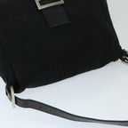 FENDI Mamma Baguette Shoulder Bag Nylon Black68579