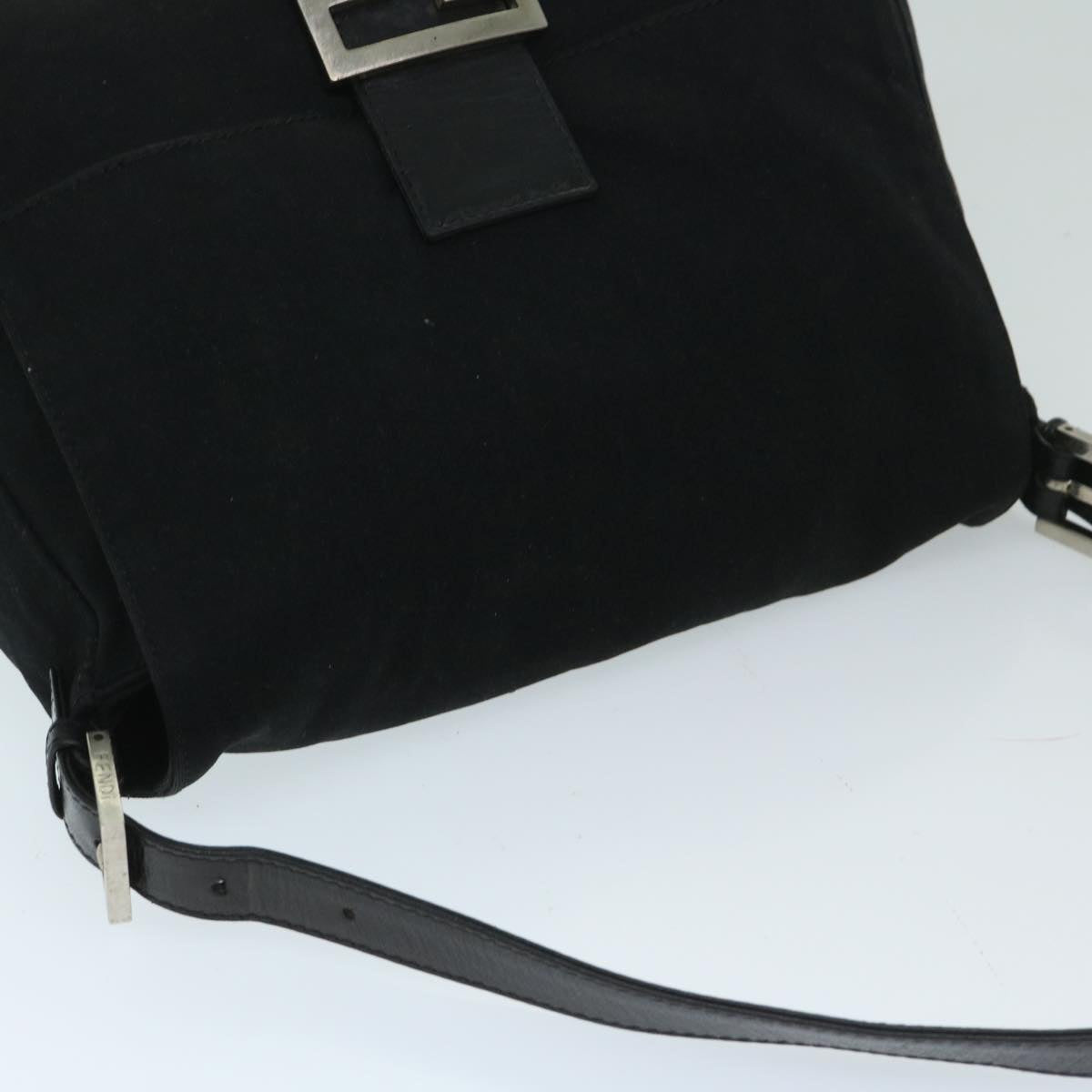 FENDI Mamma Baguette Shoulder Bag Nylon Black68579