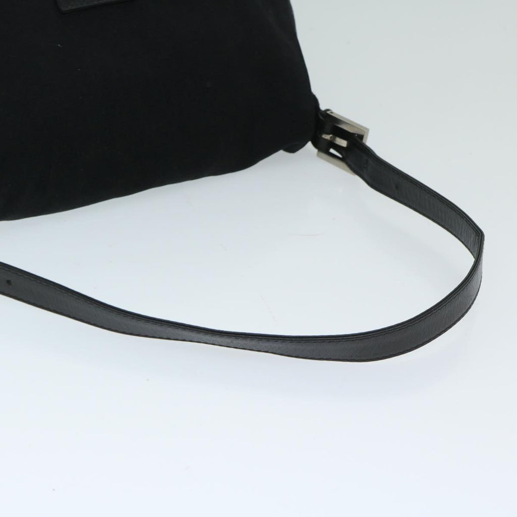 FENDI Mamma Baguette Shoulder Bag Nylon Black68579