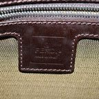 FENDI Zucca Canvas Mamma Baguette Shoulder Bag Black Brown68582