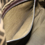 FENDI Zucca Canvas Mamma Baguette Shoulder Bag Black Brown68582