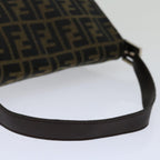 FENDI Zucca Canvas Mamma Baguette Shoulder Bag Black Brown68582