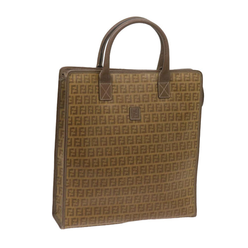 FENDI Zucchino Canvas Tote Bag Brown68584
