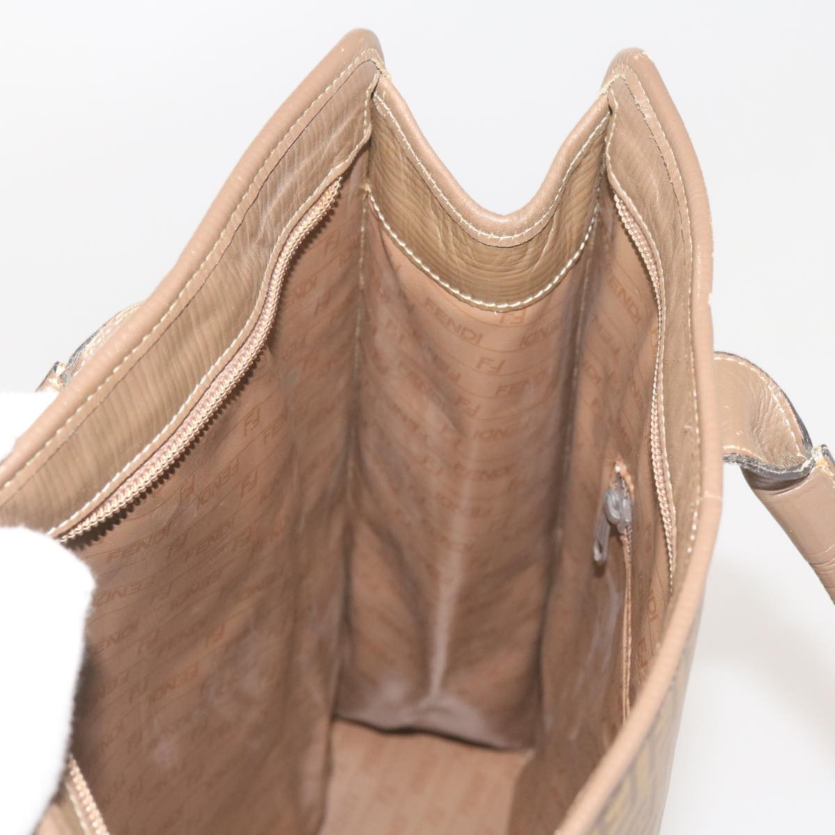 FENDI Zucchino Canvas Tote Bag Brown68584