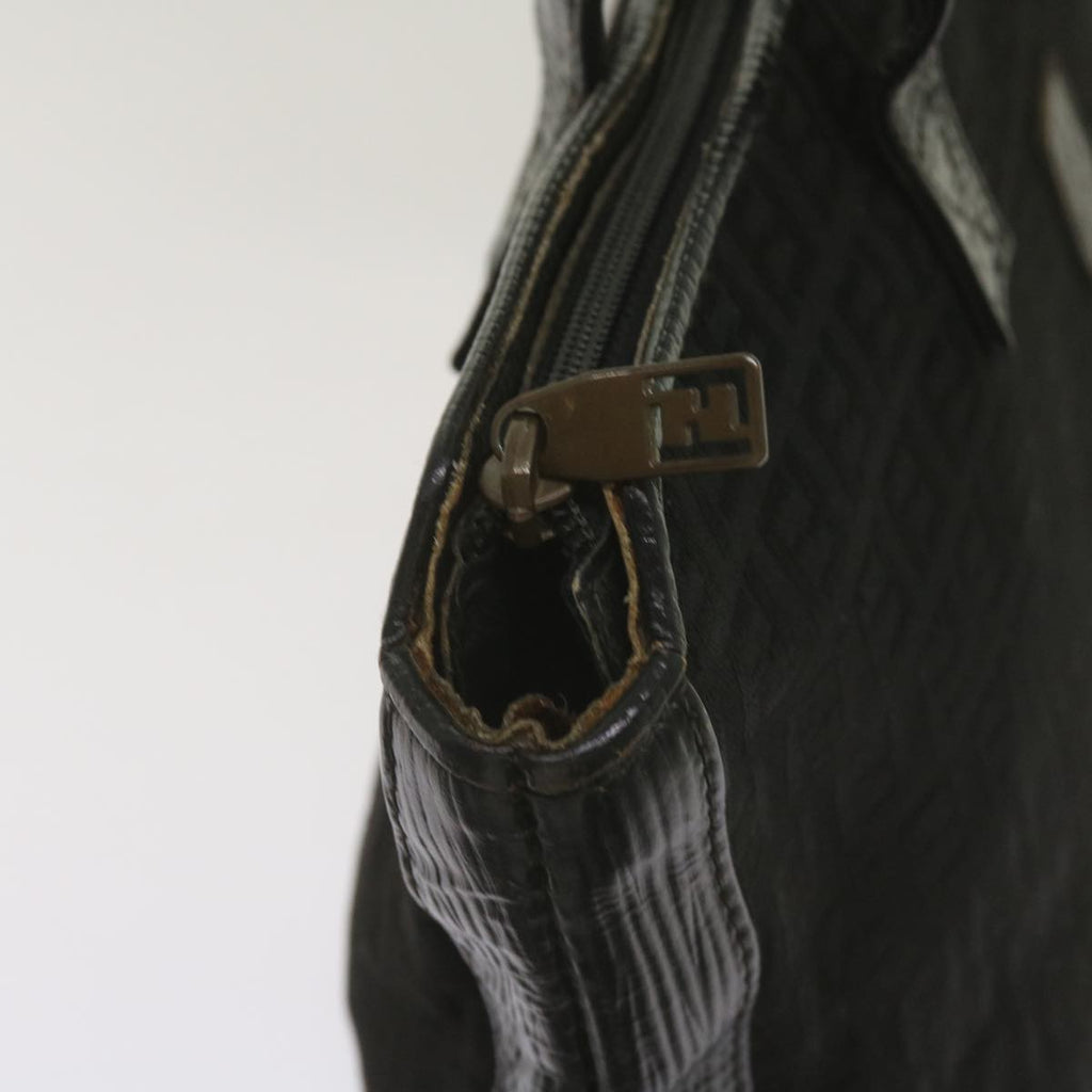 FENDI Zucchino Canvas Tote Bag Black68585