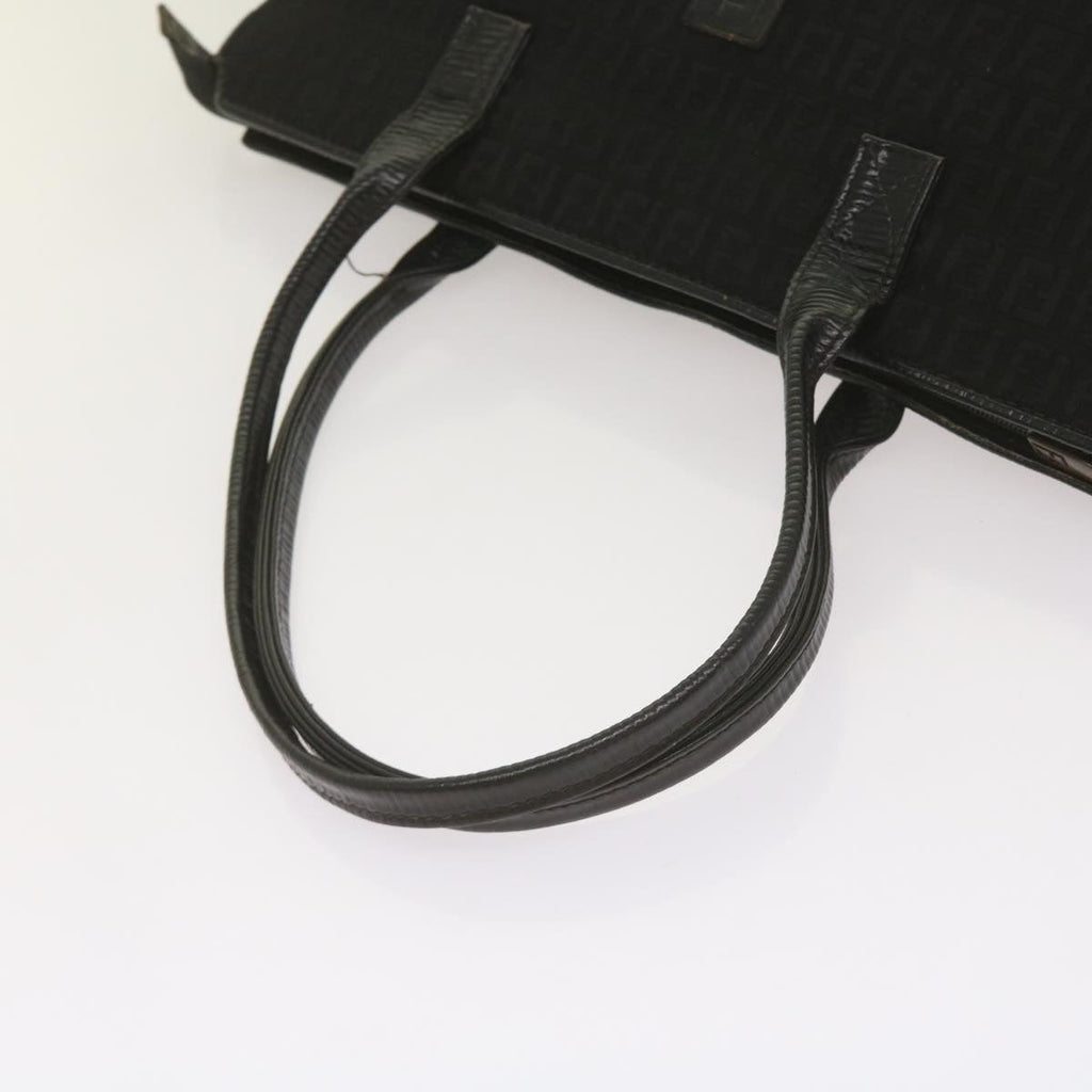 FENDI Zucchino Canvas Tote Bag Black68585