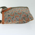 CELINE C Macadam Canvas Shoulder Bag Beige Auth 68593