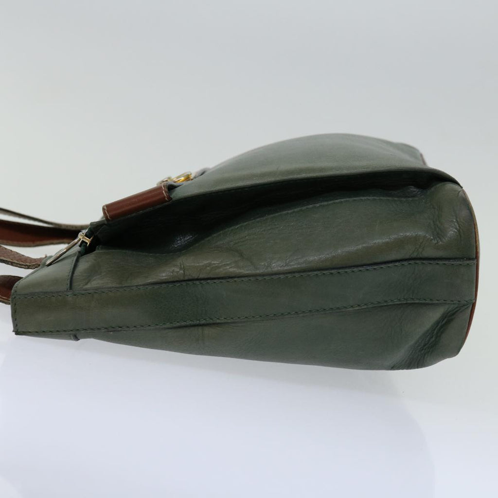 CELINE Tote Bag Leather Green  68605