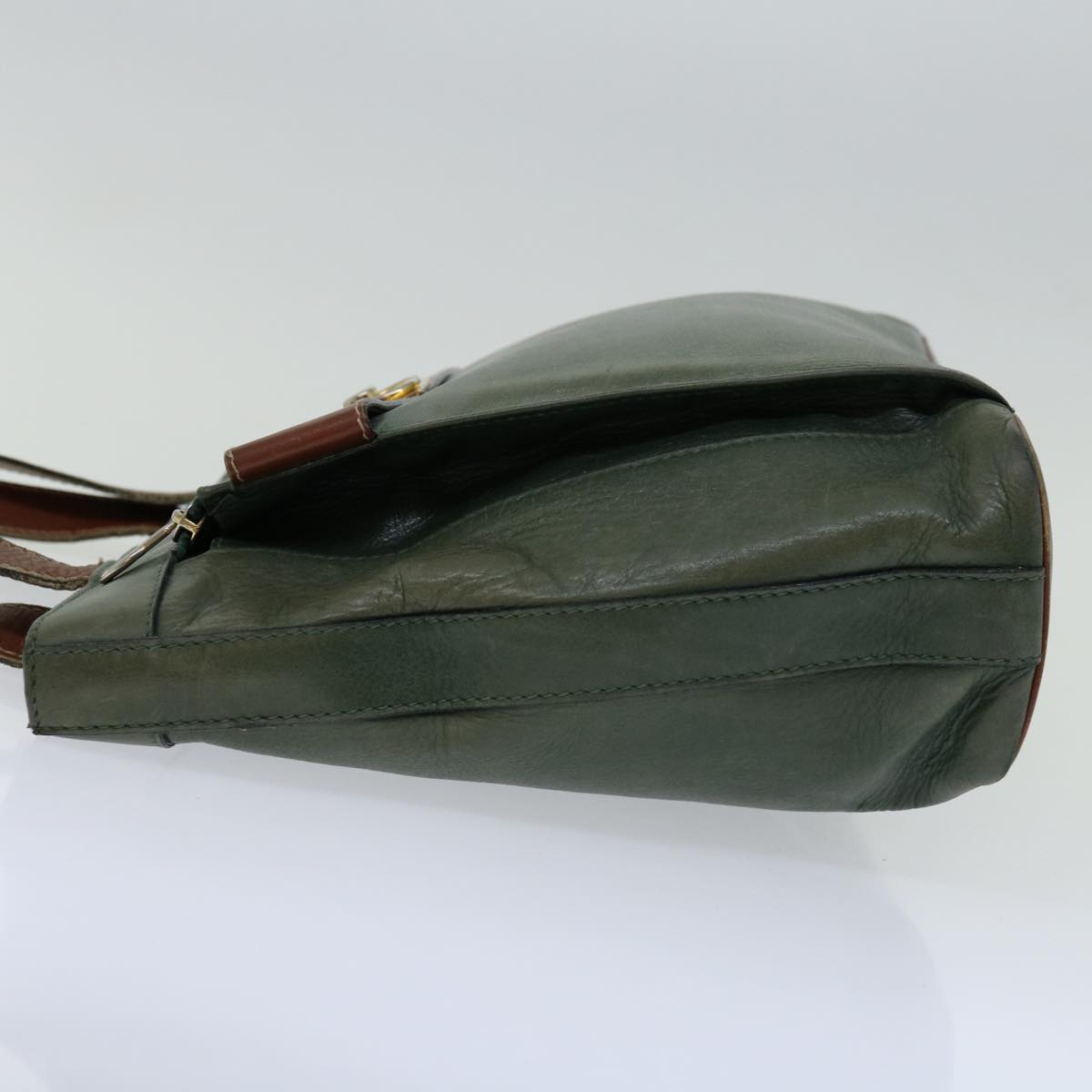 CELINE Tote Bag Leather Green  68605