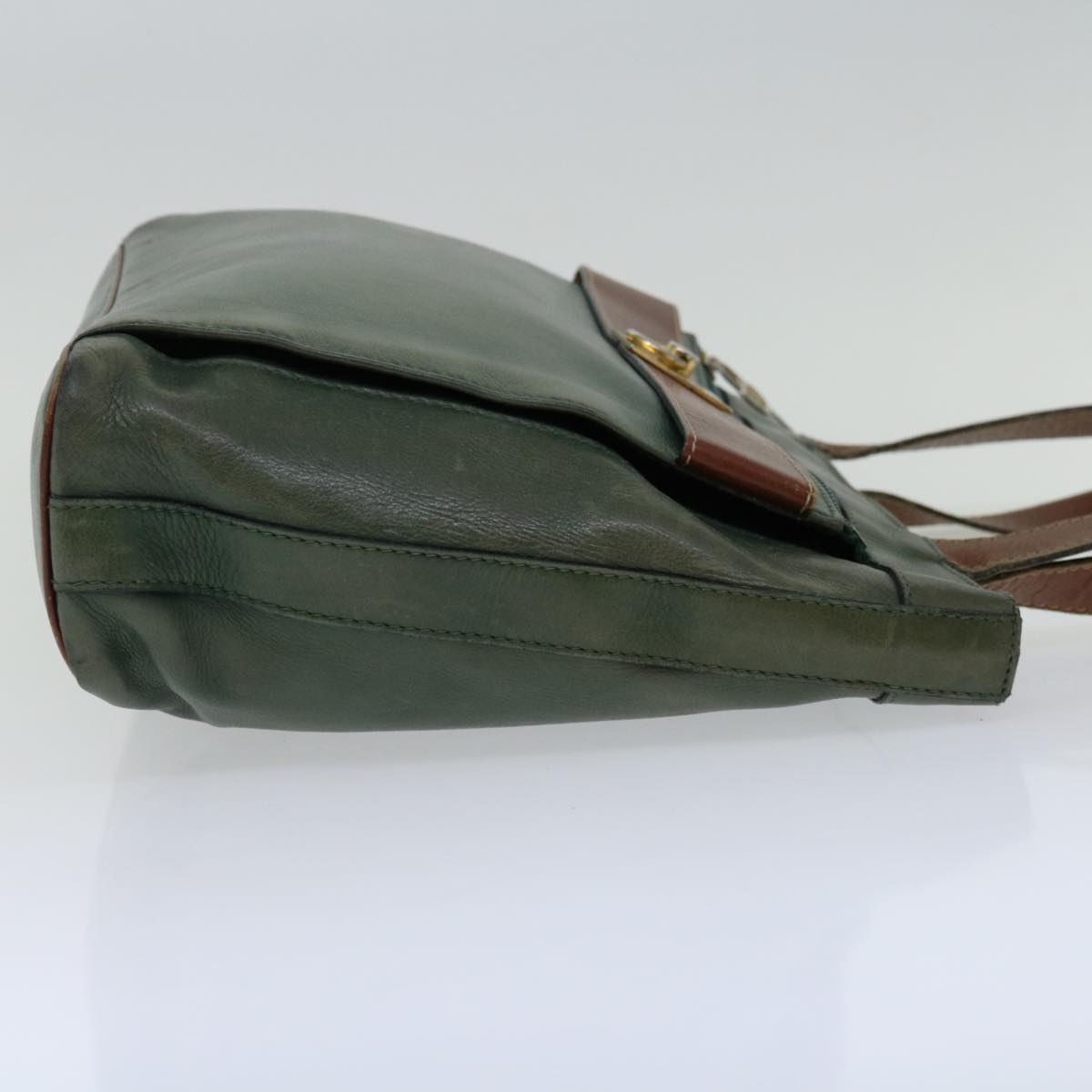 CELINE Tote Bag Leather Green  68605