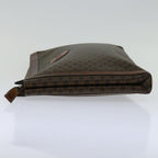 CELINE Macadam Canvas Clutch Bag PVC Brown Auth 68613