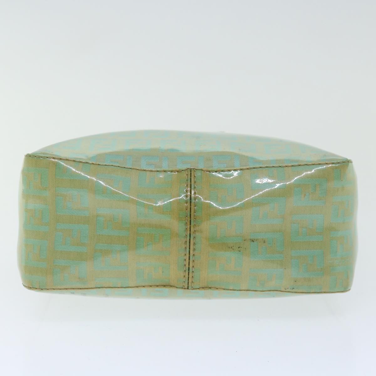 FENDI Zucchino Canvas Mamma Baguette Hand Bag Light Blue68640