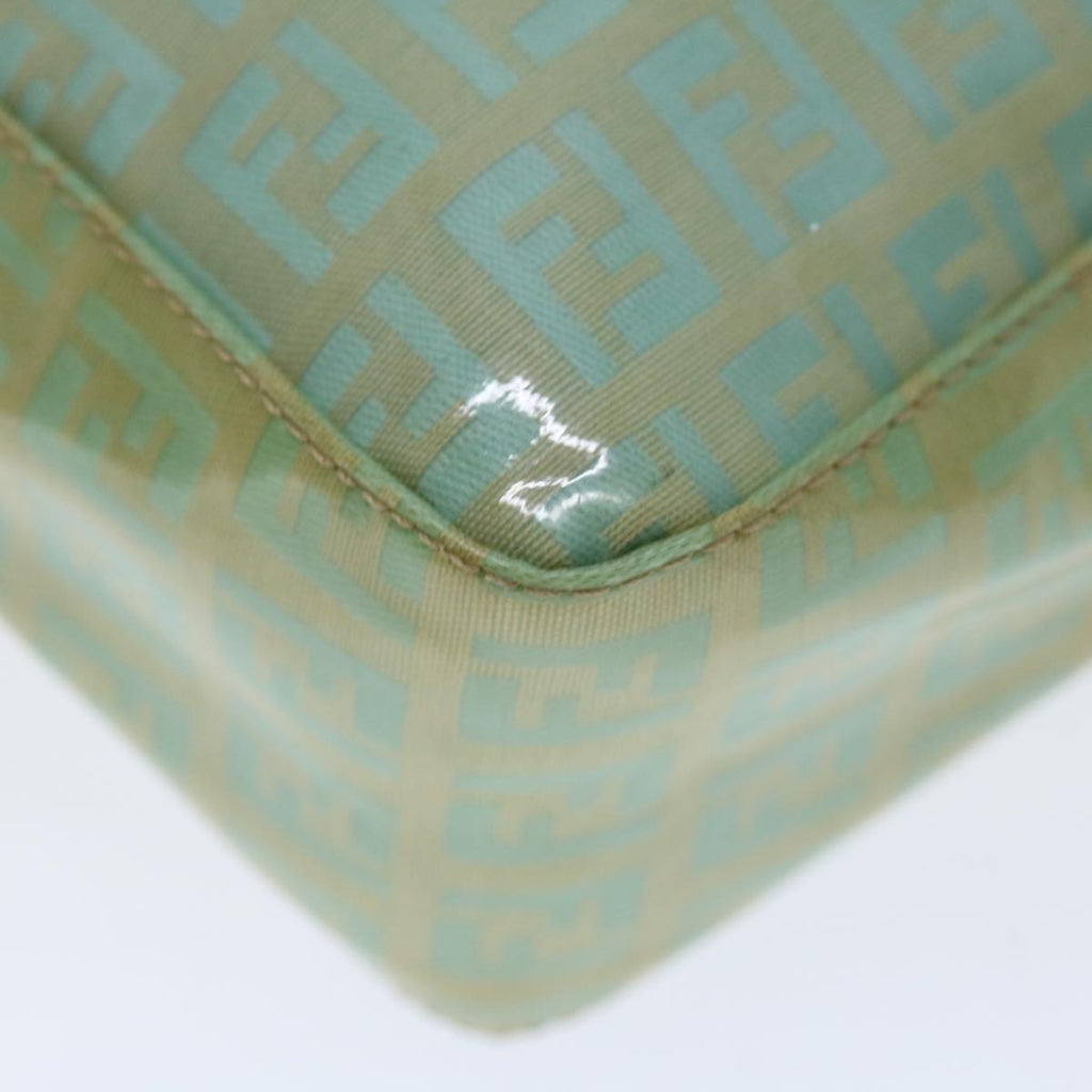 FENDI Zucchino Canvas Mamma Baguette Hand Bag Light Blue68640