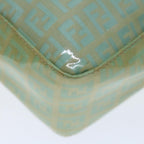 FENDI Zucchino Canvas Mamma Baguette Hand Bag Light Blue68640