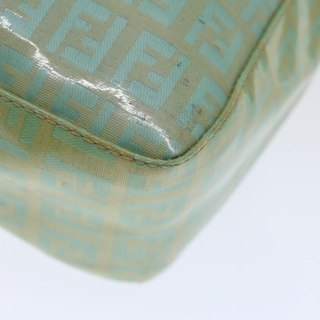 FENDI Zucchino Canvas Mamma Baguette Hand Bag Light Blue68640