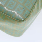 FENDI Zucchino Canvas Mamma Baguette Hand Bag Light Blue68640