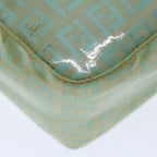 FENDI Zucchino Canvas Mamma Baguette Hand Bag Light Blue68640