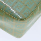 FENDI Zucchino Canvas Mamma Baguette Hand Bag Light Blue68640
