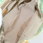 FENDI Zucchino Canvas Mamma Baguette Hand Bag Light Blue68640