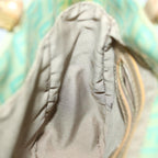 FENDI Zucchino Canvas Mamma Baguette Hand Bag Light Blue68640