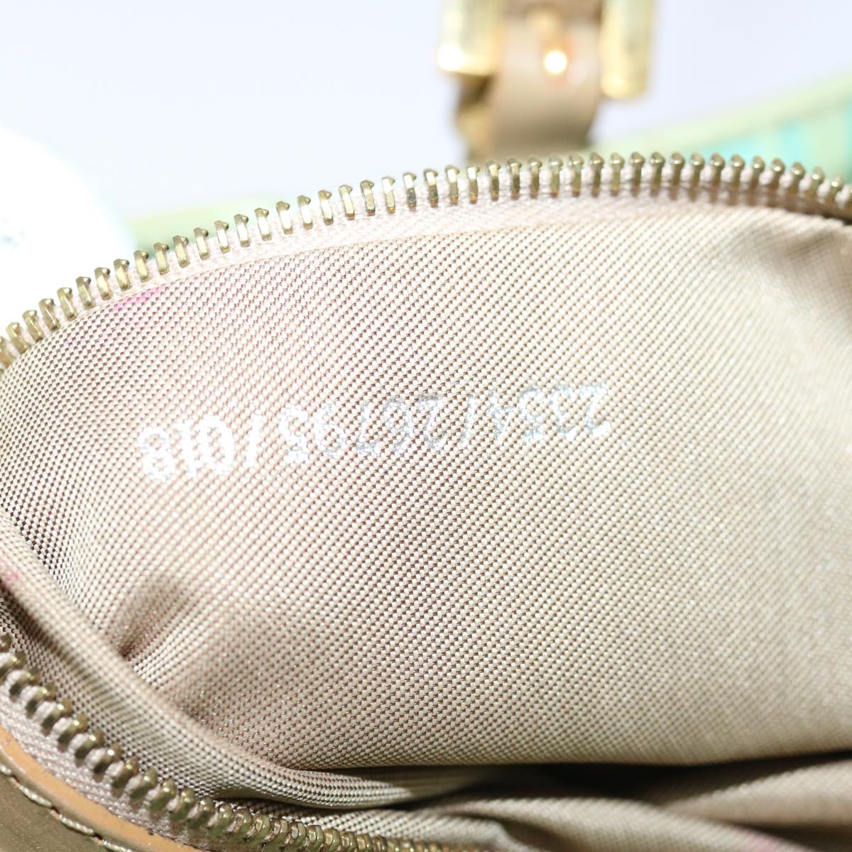 FENDI Zucchino Canvas Mamma Baguette Hand Bag Light Blue68640