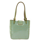 FENDI Zucchino Canvas Mamma Baguette Hand Bag Light Blue68640