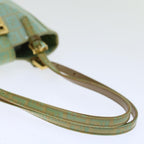 FENDI Zucchino Canvas Mamma Baguette Hand Bag Light Blue68640