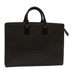 CELINE Macadam Canvas Tote Bag PVC Leather Black  68685