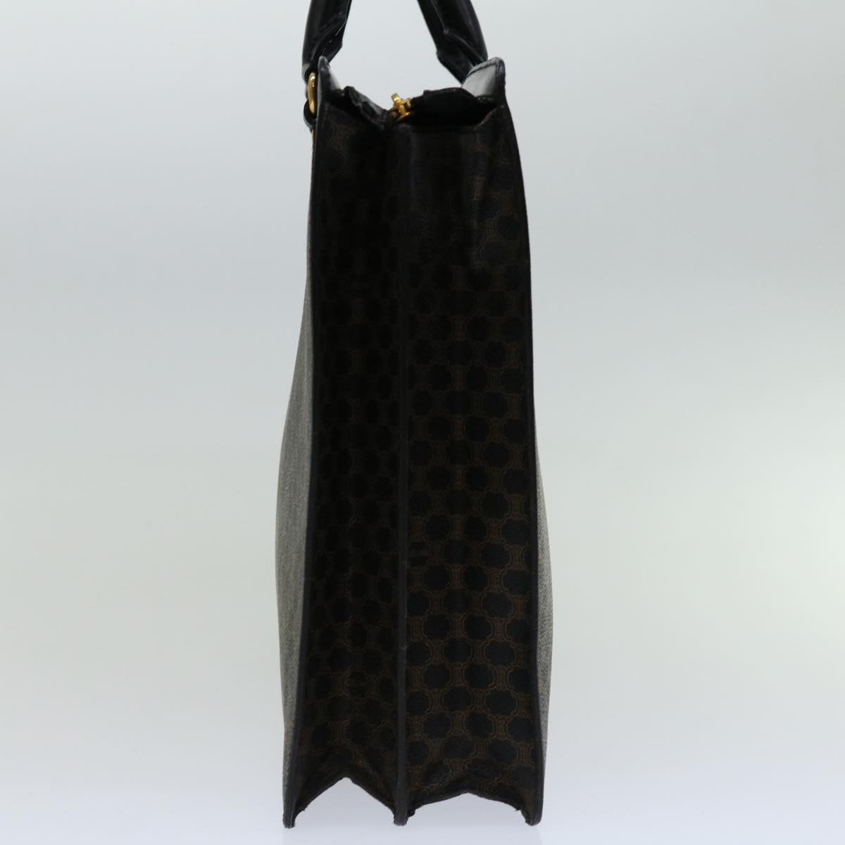 CELINE Macadam Canvas Tote Bag PVC Leather Black  68685