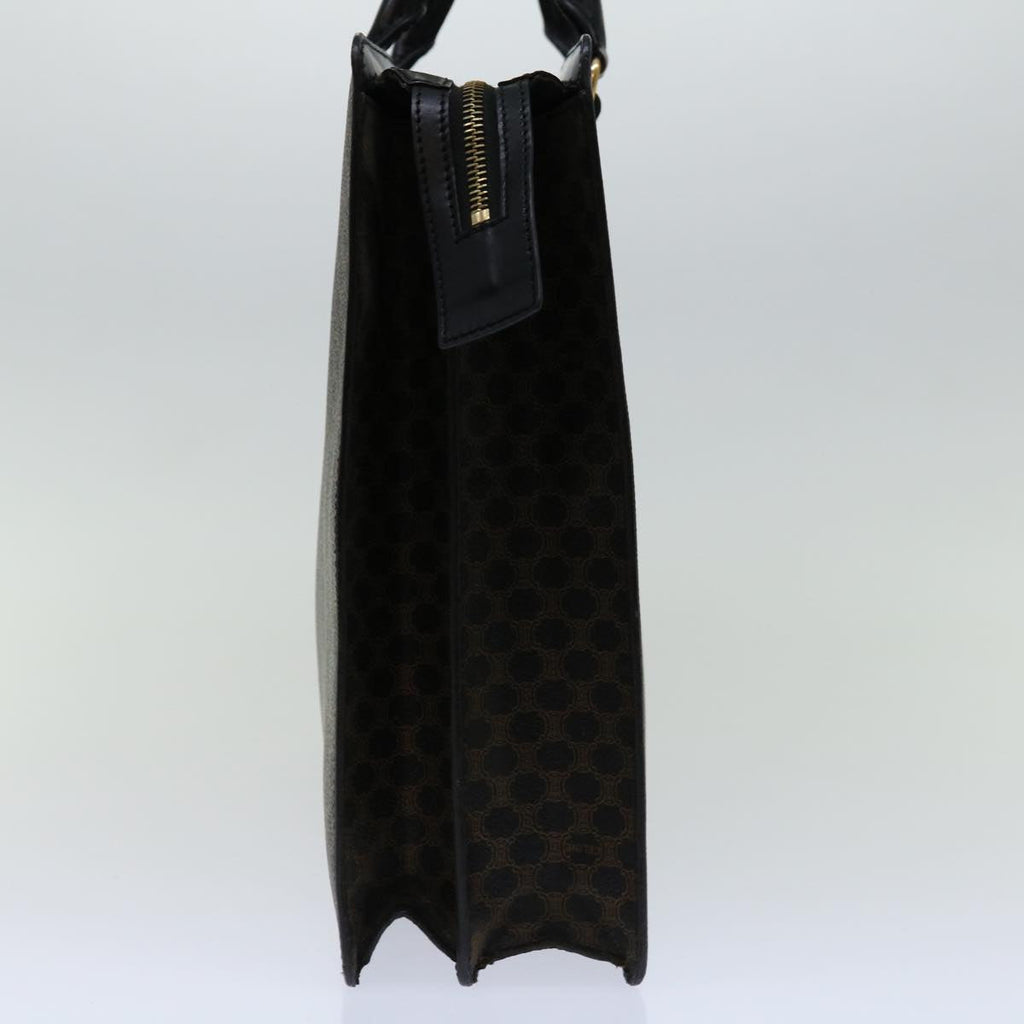 CELINE Macadam Canvas Tote Bag PVC Leather Black  68685