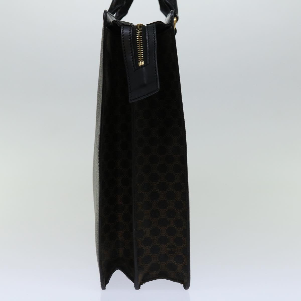 CELINE Macadam Canvas Tote Bag PVC Leather Black  68685