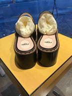 Fendi Logo Slippers Black