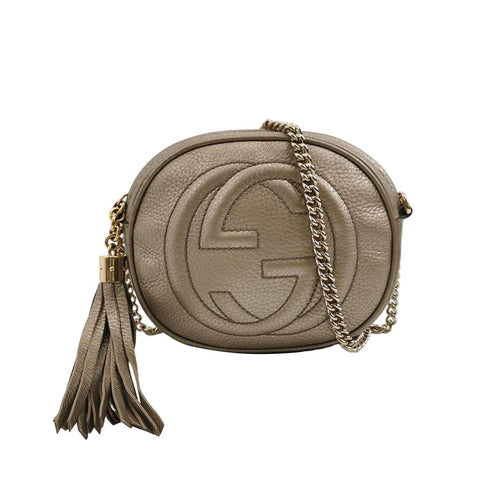Gucci Soho Leather Solid Double G Camera Crossbody Bag 250704781265378